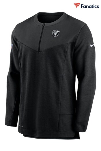 Nike Black Fanatics Las Vegas Raiders Nike Coaches Half Zip Jacket (D93802) | £70