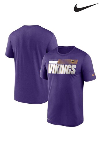 Nike Purple NFL Fanatics Minnesota Vikings Nike Legend Sideline T-Shirt (D93814) | £28