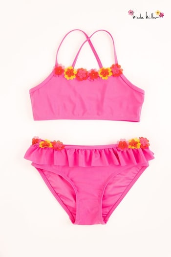 Nicole Miller Fuschia Pink Floral Bikini (D93878) | £28 - £31