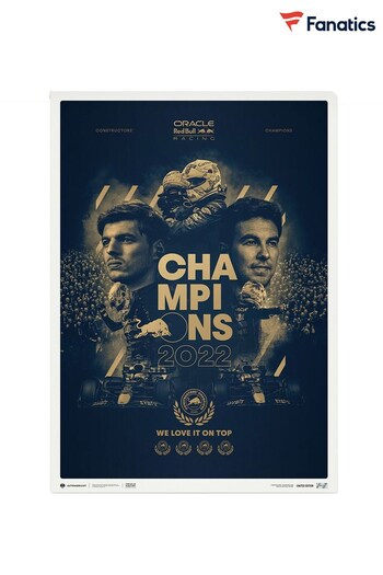 Fanatics Red Bull Racing 2022 World Constructors Champions Limited Edition Black Poster (D93993) | £23
