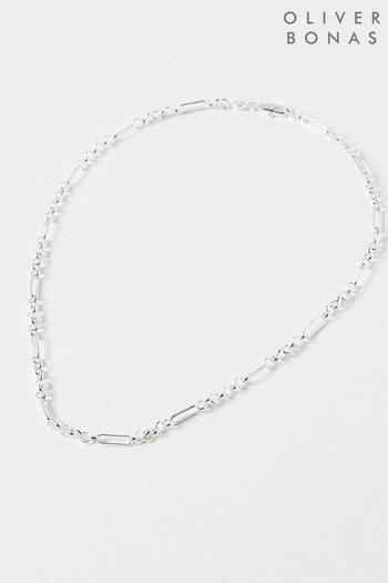 Oliver Bonas Silver Tone Roux Delicate Chain Necklace (D94081) | £45