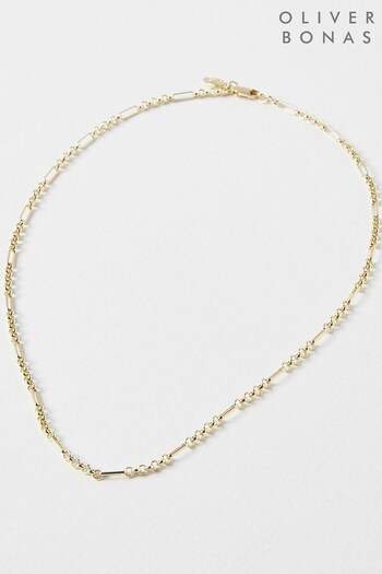 Oliver Bonas Gold Tone Eve Chain Necklace (D94082) | £42