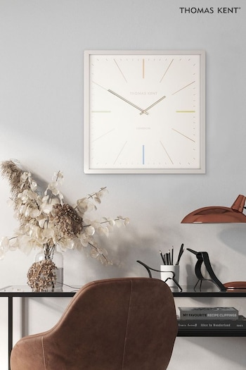 Thomas Kent Clocks White Editor Salt Large Wall Clock (D94191) | £105