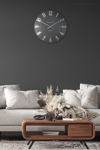 Thomas Kent Clocks Grey Mulberry Graphite Large Wall Clock (D94198) | £90