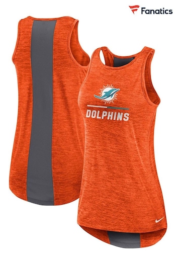 Nike Orange Fanatics  Womens Miami Dolphins Kyrie Nike High Neck Tank Top (D94216) | £32