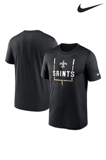 Nike haze Black NFL Fanatics New Orleans Saints  Nike haze Legend Goal Post T-Shirt (D94221) | £32