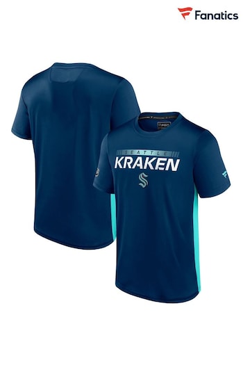 Fanatics Blue Seattle Kraken Fanatics Branded Authentic Pro Short Sleeve Tech T-Shirt (D94229) | £35