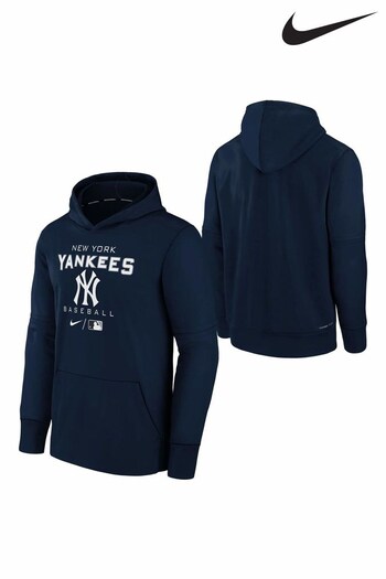 Nike Navy Blue Fanatics Navy New York Yankees future Nike Therma Fleece Baseball Hoodie (D94232) | £52