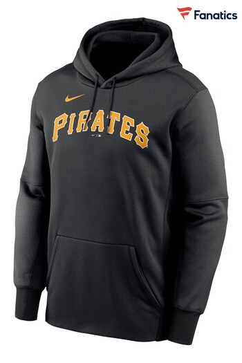 Nike Black Fanatics Pittsburgh Pirates Nike Wordmark Therma Performance Pullover Hoodie (D94236) | £65