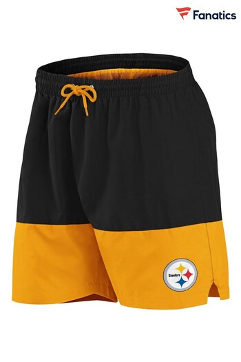 Fanatics NFL Pittsburgh Steelers Woven Black Swim Shorts (D94261) | £35