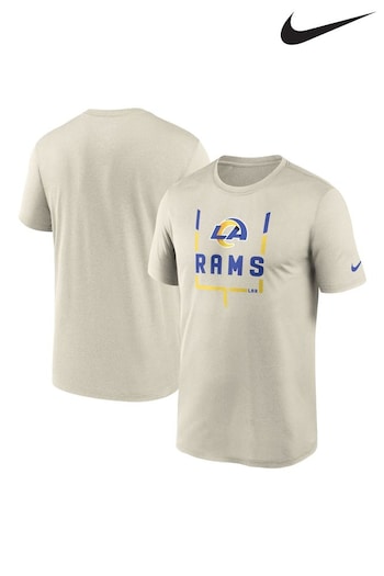 Nike Cream NFL Fanatics Los Angeles Rams Nike Legend Goal Post T-Shirt (D94269) | £32