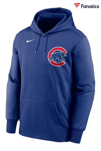 Nike Blue Fanatics Chicago Cubs team Nike Wordmark Therma Performance Pullover Hoodie (D94283) | £65