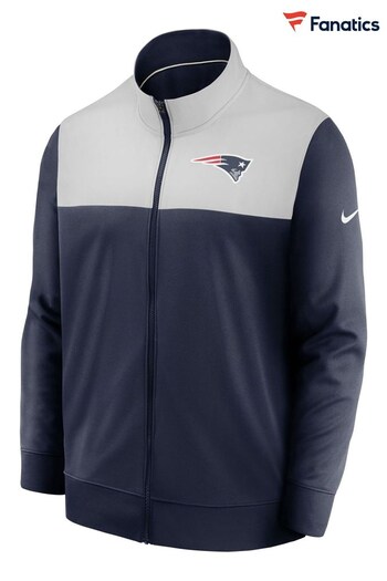 Nike Blue NFL Fanatics New England Patriots Nike Logo Long Sleeve Jacket (D94290) | £60