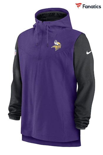 Nike Purple NFL Fanatics Minnesota Vikings Sideline Nike Player Lightweight Jacket (D94302) | £85