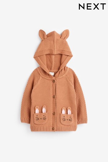 Rust Brown Baby Embroidered Cardigan (0mths-2yrs) (D94326) | £17 - £19