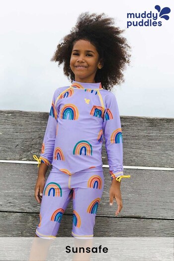 Muddy Puddles Purple Recycled UV Protective Surf Set With Shorts (D94336) | £32