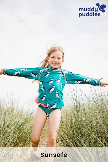 Muddy Puddles Green Recycled UV Protective Surf Set With Briefs (D94346) | £32