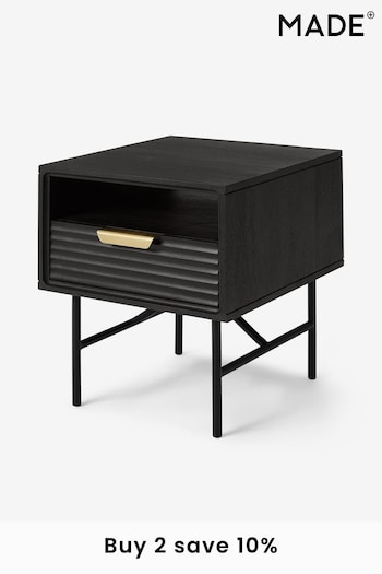 MADE.COM Charcoal Haines Bedside Table (D94358) | £279