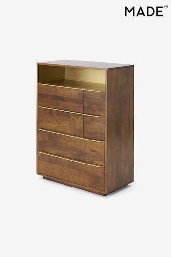 MADE.COM Wood Tall Anderson Wide Chest of Drawers (D94376) | £599