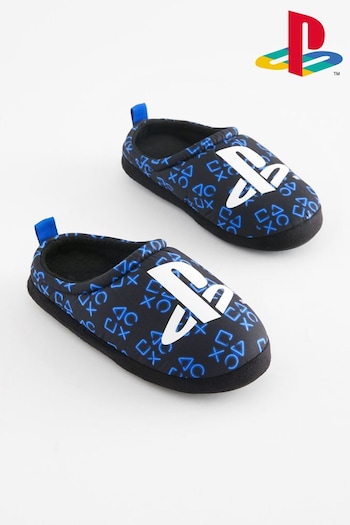 Black PlayStation Sporty Mule Slippers (D94392) | £16 - £19