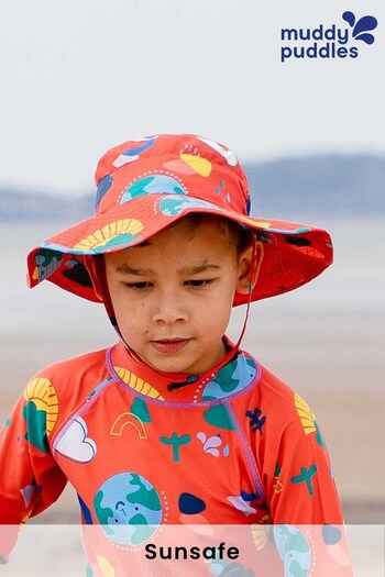 Muddy Puddles Blue Recycled UV Protective Sun Hat (D94412) | £20