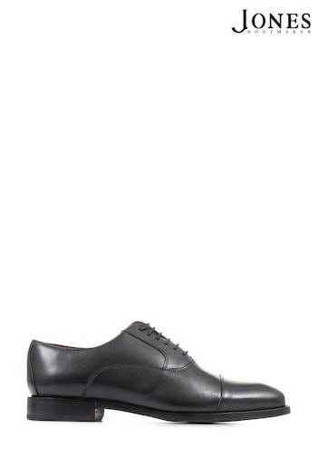 Jones Bootmaker Matthew Black Wide Fit Oxford Shoes (D94461) | £99