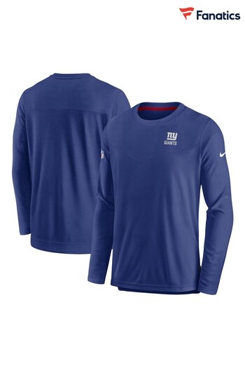 Nike Blue NFL Fanatics New York Giants Nike Dri-Fit Player Long Sleeves Top (D94480) | £60