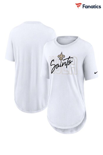 Nike White NFL Fanatics Womens New Orleans Saints Nike Weekend City Love T-Shirt (D94483) | £28