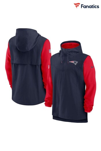 Nike Blue NFL Fanatics New England Patriots Sideline Player Lightweight Jacket (D94494) | £85