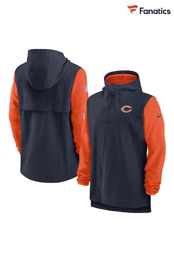Nike Blue NFL Fanatics Chicago Bears Sideline Player Lightweight Jacket (D94495) | £85