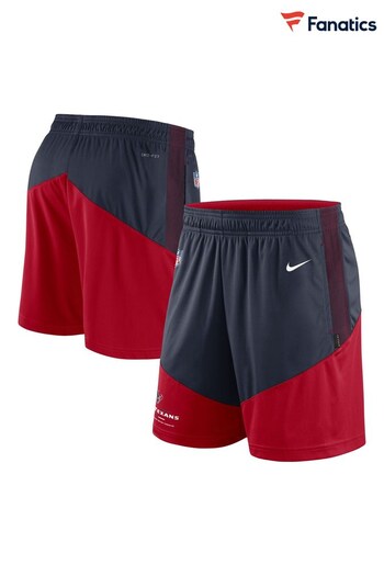 Nike Red NFL Fanatics Houston Texans On-Field Sideline Dri-Fit Knit Shorts (D94507) | £45