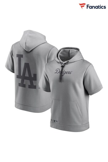Fanatics Grey Los Angeles Dodgers Downtime Short Sleeves Hoodie (D94512) | £55