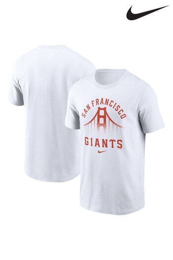 Nike White Fanatics San Francisco Giants Crimson Nike Cotton Graphic T-Shirt (D94541) | £28