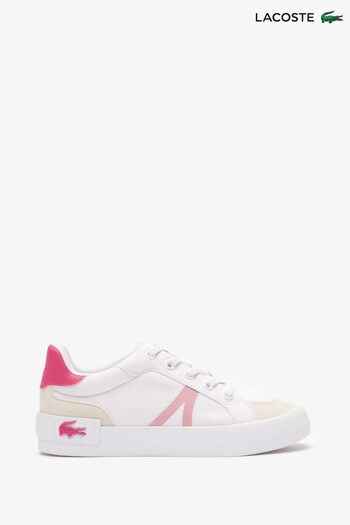 Lacoste full Childrens Girls White Trainers (D94621) | £48