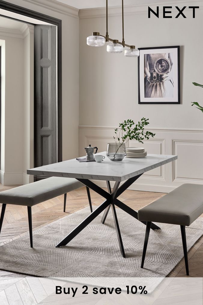 Next marble shop dining table