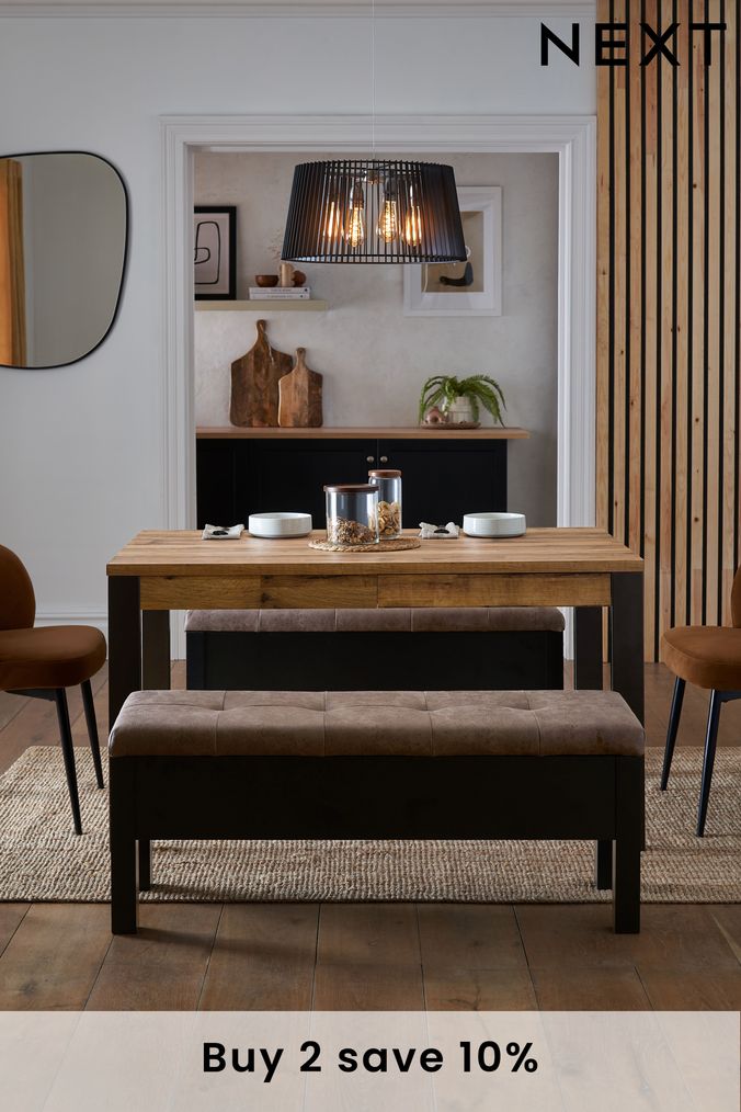 Bronx 6 seater storage dining table top