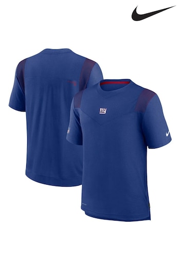 Nike Blue Fanatics New York Giants clash Nike Sideline Coaches T-Shirt (D94852) | £45