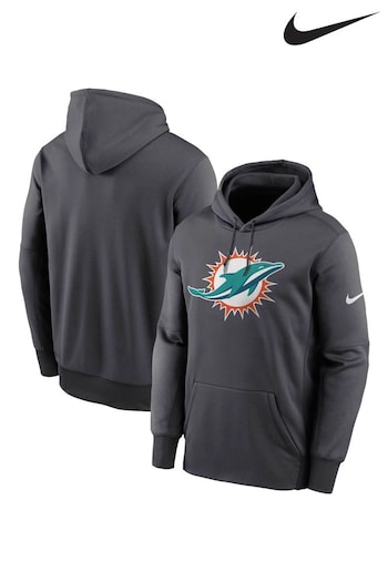 Nike Black NFL Fanatics Miami Dolphins Prime Logo Therma Pullover Hoodie (D94853) | £65
