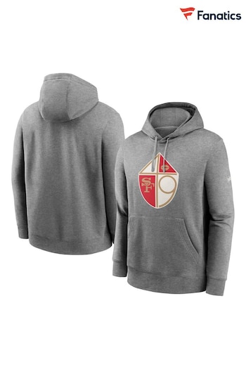 Nike Grey Fanatics San Francisco 49ers Nike Rewind Club Fleece Hoodie (D94928) | £60