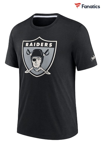 Nike Black NFL Fanatics Las Vegas Raiders Historic Tri-Blend T-Shirt (D94930) | £32