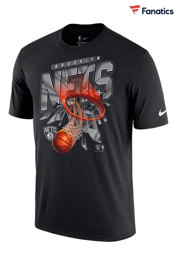 Nike Black Fanatics Brooklyn Nets Nike Shattered Logo T-Shirt (D94949) | £33