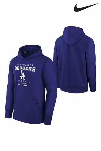 Nike Blue Fanatics Los Angeles Dodgers skin Nike Therma Fleece Baseball Hoodie (D94955) | £52