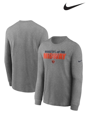 Nike Grey Fanatics Chicago Bears state Nike Hyper Local Long Sleeve T-Shirt (D95096) | £28