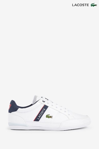 Lacoste Canaby White/Blue Chaymon Logo Trainers (D95097) | £115