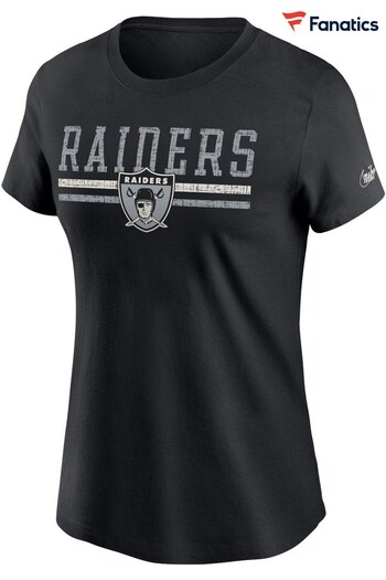 Nike Black NFL Fanatics Womens Las Vegas Raiders Short Sleeve  Historic T-Shirt (D95143) | £28
