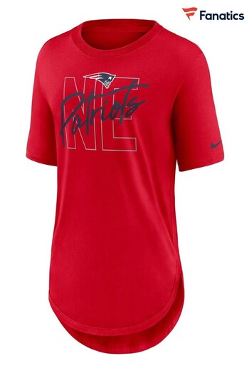 Nike Red NFL Fanatics Womens New England Patriots Weekend City Love T-Shirt (D95144) | £28