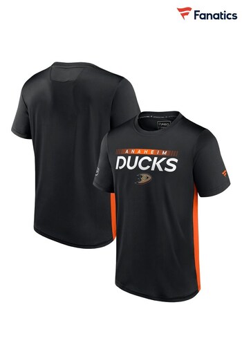 Fanatics Black Anaheim Ducks Fanatics Branded Authentic Pro Short Sleeves Tech T-Shirt (D95147) | £35