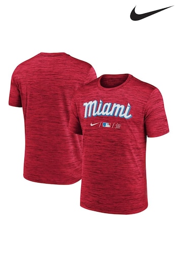 Nike Red Fanatics Miami Marlins light Nike City Connect Legend Practice Velocity T-Shirt (D95154) | £35
