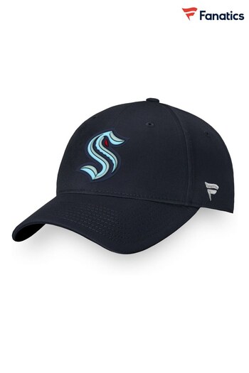 Fanatics Black Seattle Kraken Branded Core Structured Adjustable Cap (D95174) | £22