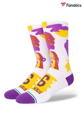 Fanatics Purple Los Angeles Lakers Stance NBA Painted Player - Lebron James Socks (D95184) | £18